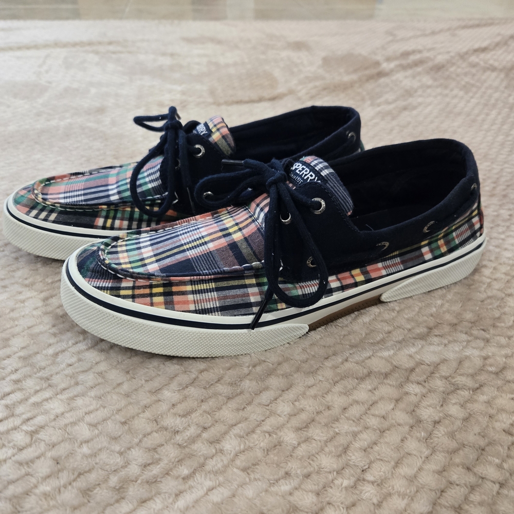 Sperry  Plaid Boat Shoes Men’s 11.5 Memory Foam Casual Preppy Coastal - Picture 5 of 14